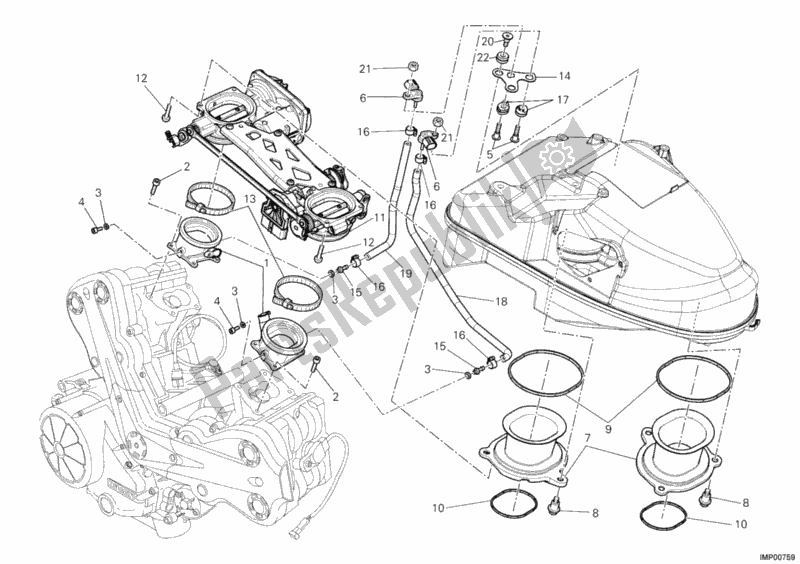 Todas as partes de Corpo Do Acelerador do Ducati Diavel Carbon Brasil 1200 2012